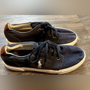 Polo Ralph Lauren Boy’s Size 4 Navy/White Canvas Shoes